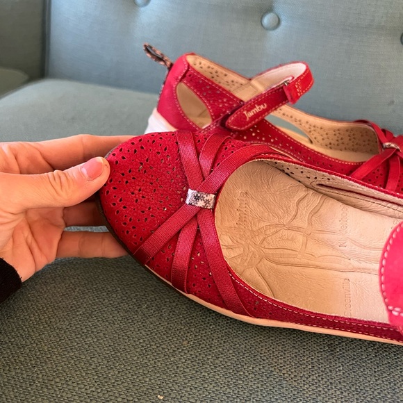 Jambu Red Athletic Shoes with Strappy Design and Supportive Sole - Picture 9 of 9